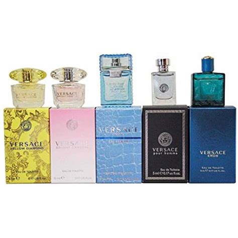 versace miniatures collection unisex 5 piece set 5 piece set|Versace Miniatures Collection Fragrance Set for Unisex, 5 Count.